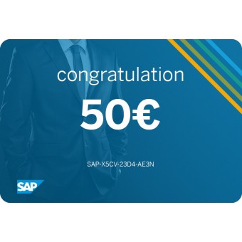 SAP Gift Card Congratulation