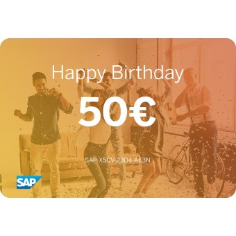 SAP Geschenkkarte Happy Birthday